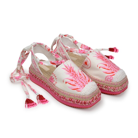 FARM Rio Shoes - FARM Rio fruit juice Espadille platform Sandals